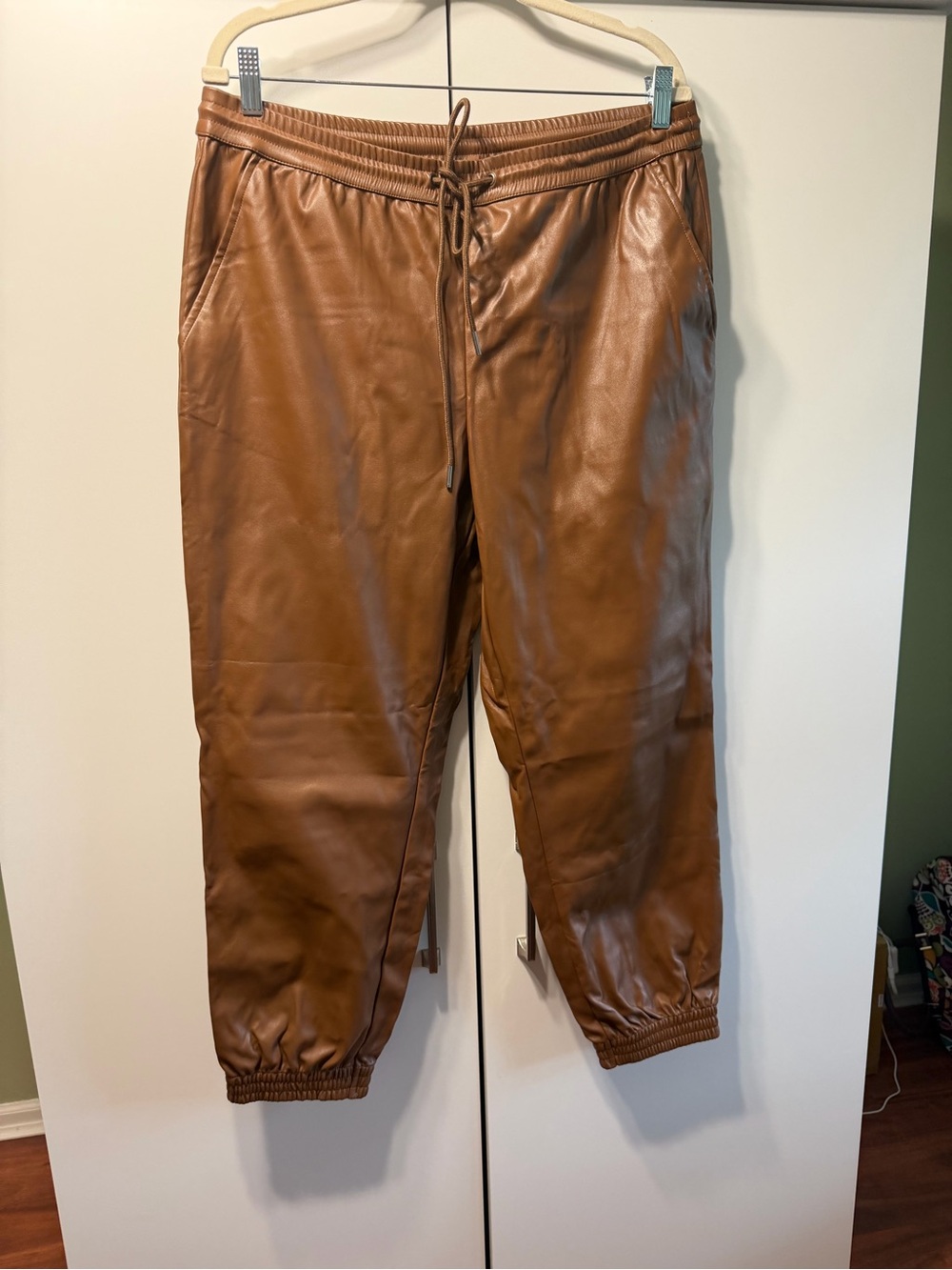 a new day Brown Faux Leather Jogger Pants